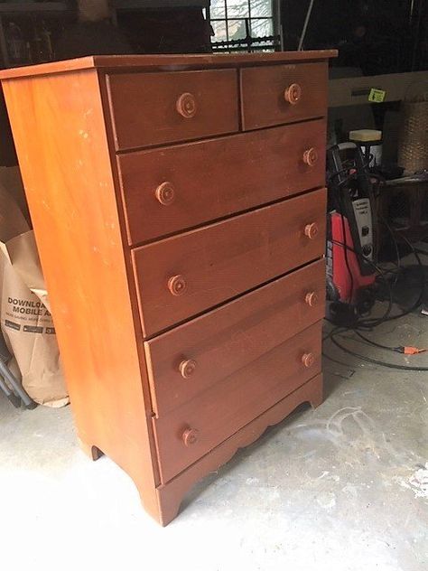 Orange Furniture Flip in a Throwback Finish! Orange Wood Furniture, Wood Dressers Makeover, Orange Dresser, Orange Furniture, Furniture Flip, Orange Wood, Old Dressers, Dresser Makeover, Wood Dresser