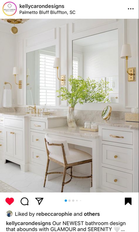 Master bathroom Master Bath Suite, White Bathroom Ideas, Master Bath And Closet, New Bathroom Designs, New House Bathroom, White Bathroom Designs, Master Bath Remodel, Bathroom Design Inspiration, Bathroom Renos