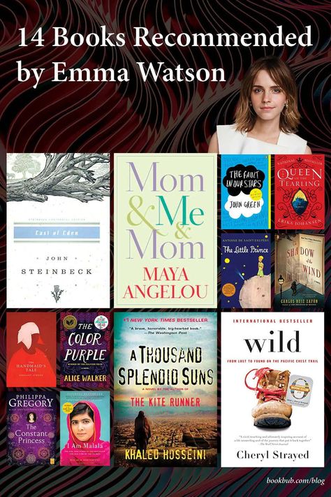 Emma Watson recommends 14 books to read next. #books #emmawatson #readinglist Emma Watson Book, Emma Watson Book List, English Books To Read, Emma Watson Reading, Emma Watson Book Club, Emma Watson With Books, Emma Watson Studying, Feminist Books Reading Lists, Feminist Fiction Books