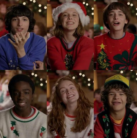 Christmas Profile Pictures, Stranger Things Christmas, Stranger Things Tv Series, Finn Stranger Things, Stranger Things Tv, Stranger Things Wallpaper, Stranger Things Funny, Christmas Icons, Millie Bobby Brown