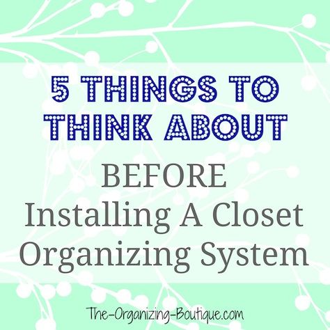 5 Things To Think About Before Installing A Closet Organizing System | The-Organizing-Boutique.com Organize Cardigans, Closet Organizing Ideas, Sweater Organization, Women Closet, Professional Organization, Best Closet Organization, Organizing Products, Ikea Closet, Closet Organizing Systems