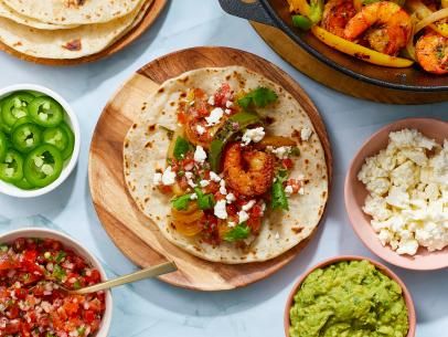 Mix and Match Fajitas Recipe | Food Network Mary Makes It Easy, Butterfly Chicken Breast, Butterflied Chicken, Mary Berg, Fajitas Recipe, Shrimp Fajitas, Homemade Flour Tortillas, Fajita Recipe, Trending Recipes