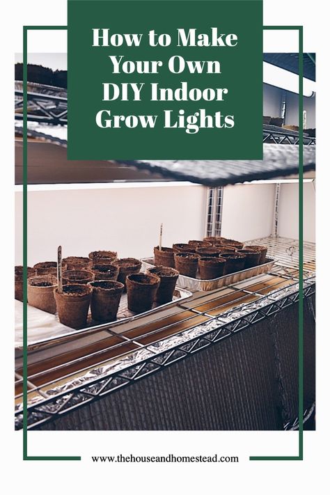 If you're planning on starting your seeds indoors this year under grow lights, this tutorial and grow light stand is for you! How To Use Grow Lights, Grow Lights For Plants Indoor Gardening, Grow Lights For Seed Starting, Grow Light Set Up, Indoor Grow Light Ideas, Seed Starting Indoors Diy, Diy Indoor Greenhouse, Grow Light Ideas, Diy Grow Light