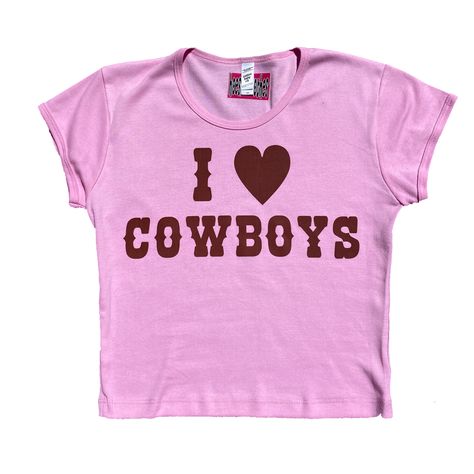 I <3 cowboys baby tee – Hoes For Clothes I Love Cowboys, Nerd Baby, Harajuku Grunge, Punk Vintage, Cotton Crop Top, Baby Tees, Baby Cowboy, Funny Slogans, Small Studio