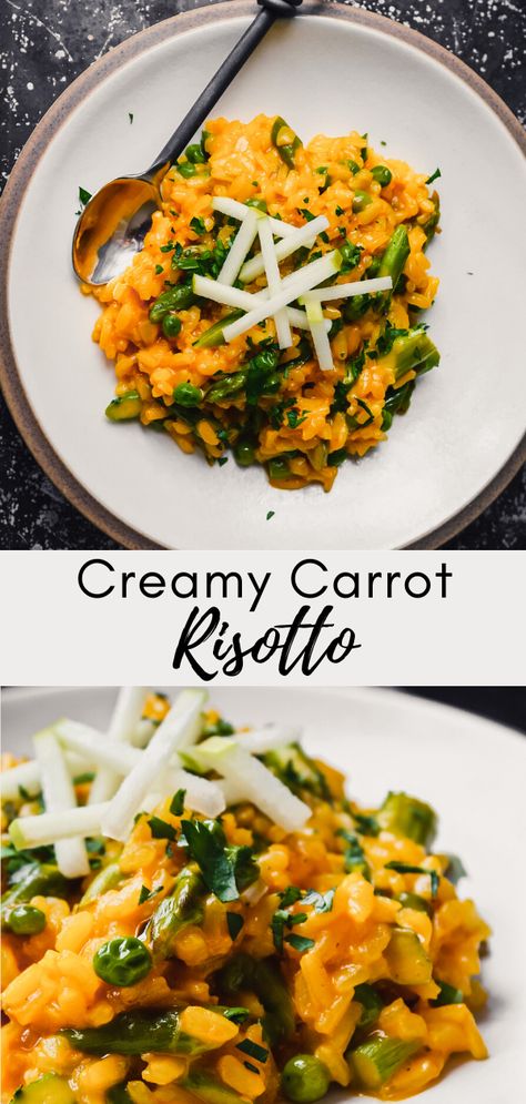 Carrot Risotto Recipes, Healthy Risotto Recipes, Carrot Risotto, Healthy Risotto, Veggie Risotto, Risotto With Asparagus, Asparagus And Peas, October Food, Paleo Gluten Free Recipes