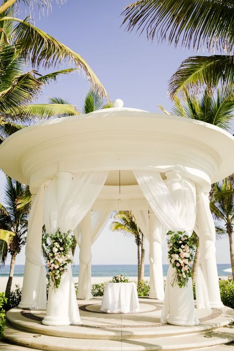 Gazebo at Hyatt Ziva Los Cabos Hyatt Ziva Los Cabos, Gazebo Wedding Decorations, Cabos Wedding, Los Cabos Wedding, Punta Cana Wedding, Gazebo Wedding, Wedding Venues Beach, Beach Wedding Decorations, Mexico Wedding