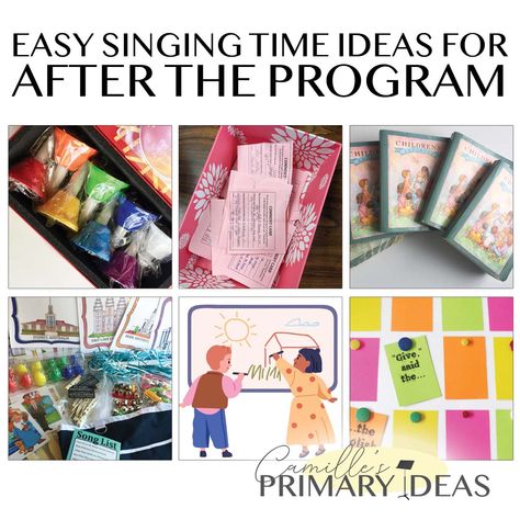 After the Program Archives - Camille's Primary Ideas What To Do After The Primary Program, After Primary Program Ideas, Singing Time Ideas, Lds Primary Singing Time, Primary Presidency, Primary Program, Time Lessons, Music Bag, Primary Songs