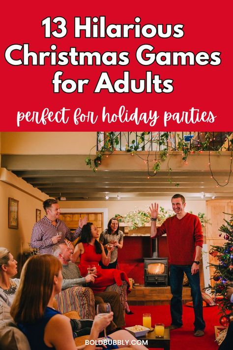 christmas games for adults Family Holiday Games For Adults, Christmas Games Adult Group, Christmas Party Games For Large Crowd, Holiday Fun Games For Adults, Funny Adult Christmas Party Games, Christmas Party Games For Groups Adults, Holiday Party Games Office, Adult Christmas Party Drinking Games, Company Christmas Party Games For Adults