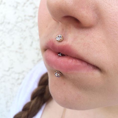 Inverse Vertical Labret, Piercing Medusa, Lower Lip Piercing, Piercing And Tattoo, Medusa Piercing Jewelry, Upper Lip Piercing, Vertical Labret Piercing, Philtrum Piercing, Vertical Labret