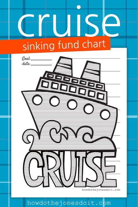 The Cruise Sinking Fund Chart is here to help you save for your next vacation! If a cruise is in your future, I bet you can get ON BOARD with this! After all, Sinking Funds will FLOAT YOUR BOAT! Sink your funds and float the boat! It's the best way to vacation and relax, debt free! #sinkingfundchart #cruisesinkingfund #howdothejonesdoit via @howdothejonesdo Cruise Savings Tracker, Organized Finances, Saving Budget, Money Envelope System, Money Management Printables, Sinking Fund, Savings Chart, Vacation Fund, Vacation Savings