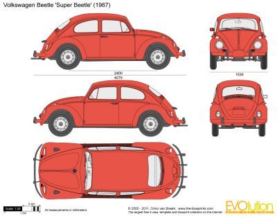 Volkswagen Beetle 'Super Beetle' Famous Movie Cars, Mk1 Rabbit, Beetle Drawing, Drawing Blueprints, Car Town, Paper Model Car, Vw Super Beetle, Funny Vintage Ads, Cars Drawing