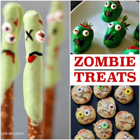 Zombie Food Ideas, Zombie Treats, Halloween Kids Activities, Fun Halloween Snacks, Zombie Food, Treats For Halloween, Zombie Kid, Easy Treats To Make, Brain Craft