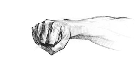 Drawing a Perfect Fist – HANDS in Action!!! | Proko Angry Hands Reference, Punch Hand Drawing, Balled Up Fist Drawing, Boxing Art Draw, Fists Reference, Punching Drawing, Closed Fist Drawing Reference, Angry Hands, Punch Drawing