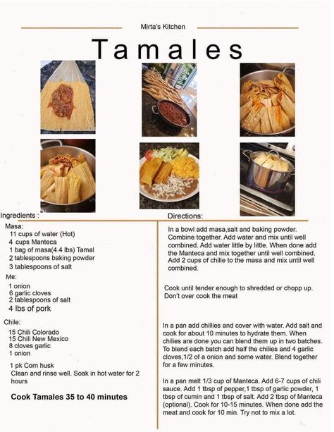 Tamales Ingredients, Tamale Casserole, Tamales Recipe, Torta Recipe, Tamale Recipe, Homemade Mexican, Spanish Recipes, Hispanic Food, Spanish Food