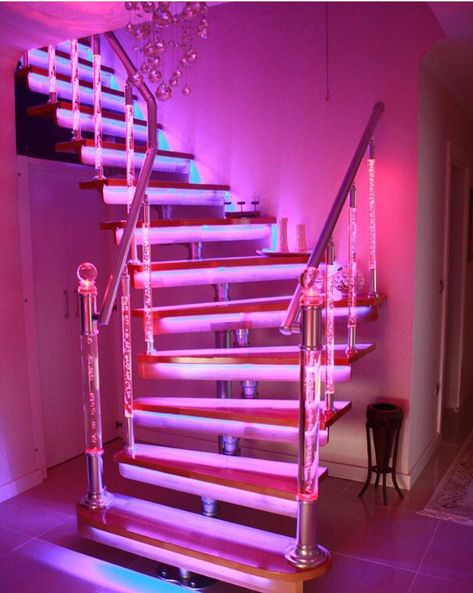 💕 Pink Lights, Stair Case, Neon, Pink