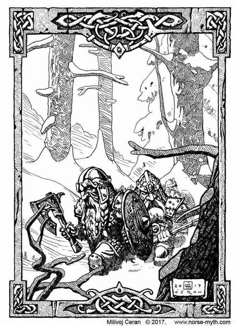 Milivoj Ćeran Norse Mythology Art Book by ArtOrder » Update 57 - black and white commissions — Kickstarter Norse Mythology Art, Nordic Illustration, Rune Tattoo, Norse Myth, Mythology Tattoos, Racing Art, Nordic Art, Viking History, Norse Vikings