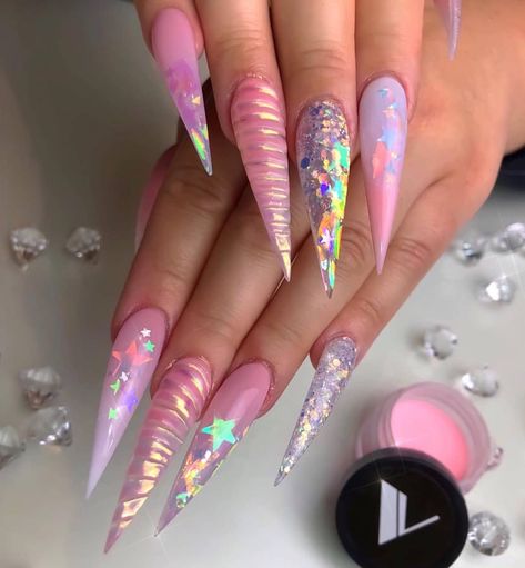 @NailsFascination Beautiful🎀Art by @vo.tino #NailsFascination • • 🎀Follow @NailsFascination for more Beautiful Nail Designs.🎀 • • 🎀Tag Your… Glossier Nail Polish, Stiletto Nail Art, Unicorn Nails, Long Nail Designs, Stiletto Nails Designs, Uñas Acrilicas, Popular Nails, Beautiful Nail Designs, Halloween Nail Art