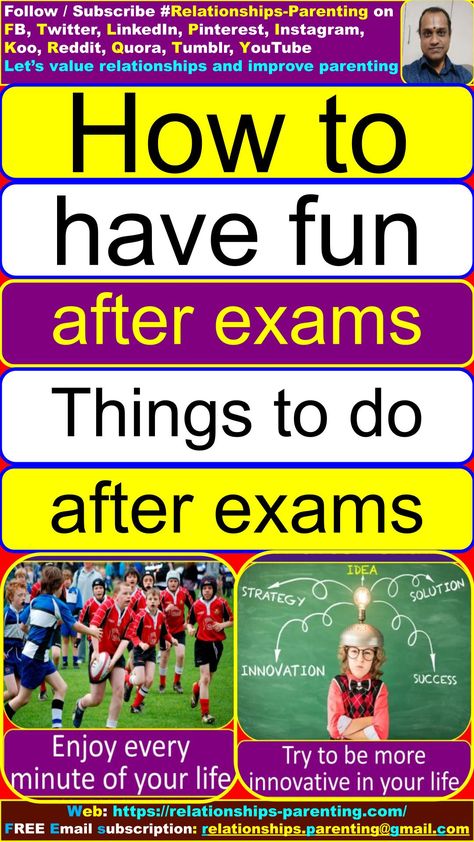 How to have fun after exams | Things to do after exams - Let's know this! https://relationships-parenting.com/2023/03/how-to-have-fun-after-exams/ What To Do After Exams, Things To Do After Exams, After Exam, Final Exams, So Tired, Student Activities, What Can I Do, Free Email, After School