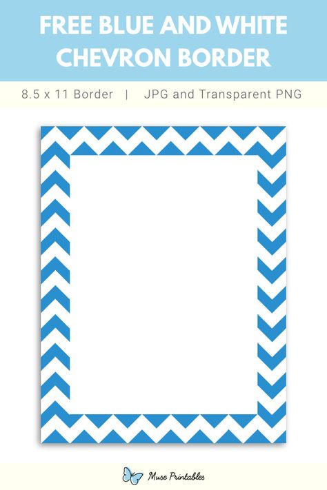 Printable Borders, Chevron Borders, Printable Border, Frame Border Design, Free Frames, Optical Art, Page Borders, Blue Chevron, Frame Template