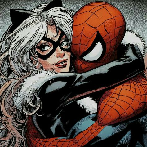 Black Cat Aesthetic Marvel, Spider Man And Black Cat, Best Costume Ideas, Black Cat Comics, Spiderman Black Cat, Spiderman Girl, Aesthetic Marvel, Felicia Hardy, Black Cat Aesthetic