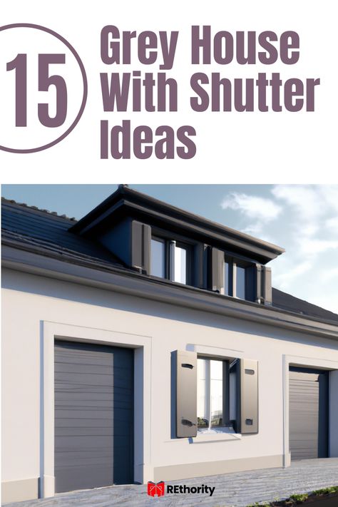 Are you looking to update the exterior of your home with a beautiful and timeless look? Look no further than these 15 grey house with shutter ideas! Featuring hues of slate and charcoal, these designs will add a modern yet classic touch to any home. From traditional wooden shutters to contemporary metal panels, these stylish designs will transform the way your house looks and can easily be customised to match your desired look. Grey House With Shutters, Shutter Colors For Grey House, Charcoal Grey House Exterior, Modern Shutters Exterior, Gray Siding House, House Shutter Colors, House With Shutters, Dark Grey Houses, Shutter Ideas