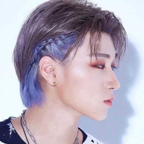 Kpop Hair Color, Ateez Choi San, Love Shot, Ateez Icons, Short Hair Tomboy, Asian Haircut, Kpop Hair, Men Hair Color, Asian Short Hair