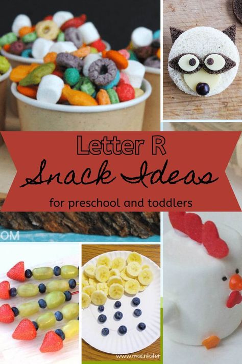 Letter of the Week Preschool Curriculum: Letter R - Printables and Resources - totlessons.com Letter R Snacks Preschool, Snack Ideas For Preschool, Alphabet Snacks, Letter Of The Week Preschool, Letter R Activities, Preschool Curriculum Free, Letter Learning Activities, Themed Snacks, Food Activities