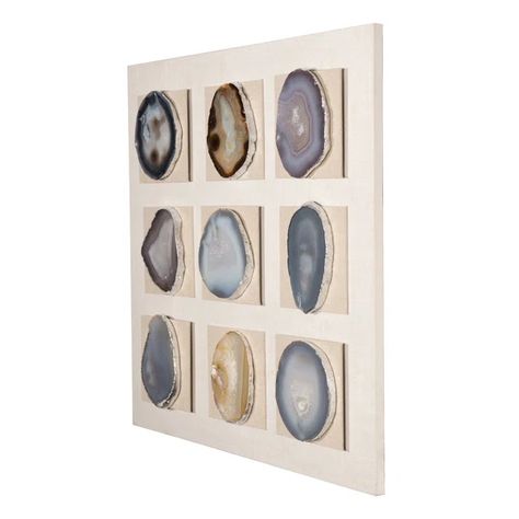 Handmade Stone Abstract And Geometric Wall Decor Agate Art, Desk Styling, Agate Slices, Geometric Wall Decor, Accent Wall Decor, Acrylic Frames, Agate Slice, Stone Houses, Stone Decor