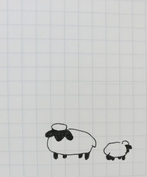 Minimalist doddle drawing animal black sheep reference photo Sheep Doodle Simple, Easy Sheep Drawings, Sheep Line Art, Sheep Reference, Sheep Doodle, Doodle Easy, Sheep Drawing, Printmaking Ideas, Art Major