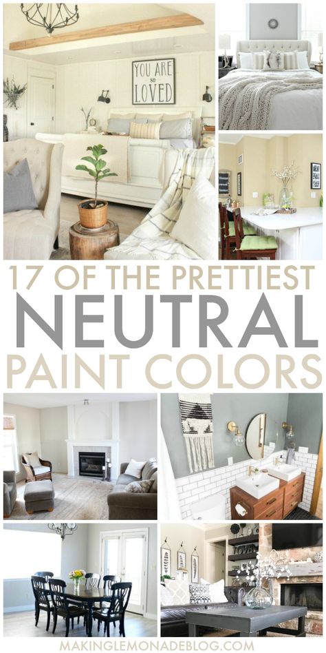 17 of the Prettiest Neutral Paint Colors for Your Home Cozy House Paint Colors, Neutral Paint Colors For Living Room, Neutral Kitchen Paint Colors, Neutral Living Room Paint Color, Bedroom Colors Paint, Neutral Living Room Paint, Neutral Living Room Colors, Neutral Interior Paint Colors, Neutral Wall Colors