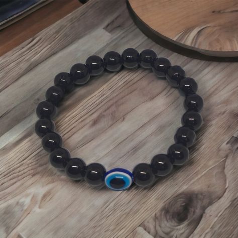 https://www.etsy.com/uk/listing/1500568422/evil-eye-bracelet-handmade-bracelet?ref=listings_manager_grid Evil Bracelet, Best Healing Crystals, Paleolithic Era, Eye Symbol, Black Bracelet, Bracelet Crystal, Jewellery Shop, Bracelet Blue, Fancy Jewellery