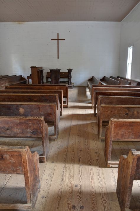 Church Aesthetic, Abandoned Churches, Old Country Churches, Bryson City, Take Me To Church, Cades Cove, Old Churches, Country Church, Southern Gothic