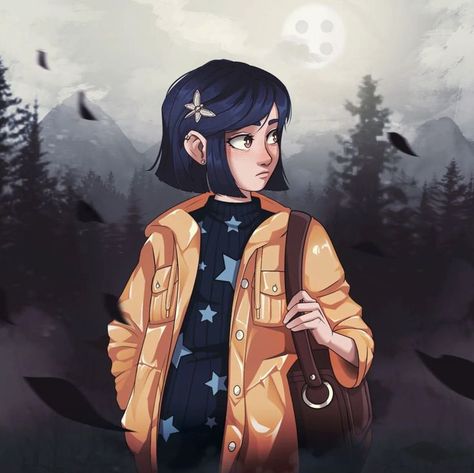 Okami & Mamprin evoke a perfect late-autumn atmosphere in this anime-style #Coraline #fanart. (Art by okaminari & ianmamprin on Instagram) Coraline Fanart, Coraline And Wybie, Laika Studios, Coraline Art, Coraline Aesthetic, Coraline Jones, Tim Burton Art, Arte Peculiar, Spooky Movies