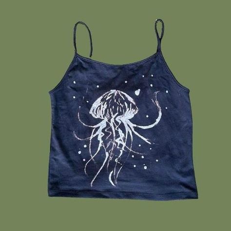 cute bleach tank hand painted original bleach tank link in bio #HandPainted #Jellyfish #TankTop #ForSale #ArtWear #OceanArt #UniqueFashion #SummerStyle #CustomClothing #AquaticDesign #FashionArtist #BeachWear #MarineLife #EcoFriendlyFashion #WomenFashion #TrendyTops #StylishAttire #HandmadeStyle #WearableArt Eco Friendly Fashion, Artist Style, Ocean Art, Handmade Fashion, Trendy Tops, Jellyfish, Christmas List, Wearable Art, Art Materials