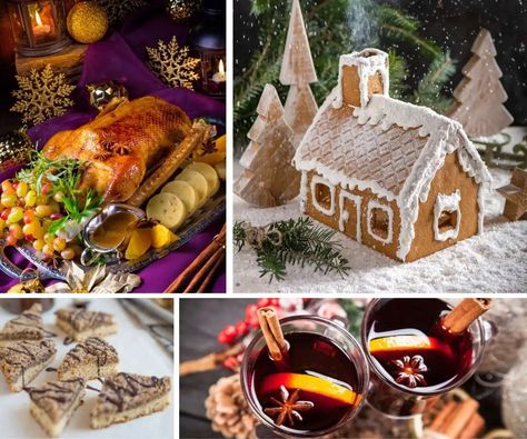 10 Austrian Christmas Foods You Must Try! - Chef's Pencil Easy Linzer Cookies Recipe, Austrian Christmas, Austrian Desserts, Christmas Dinner Recipes, Christmas Goose, Vanilla Sauce, Pistachio Cream, Austrian Recipes, Christmas Punch