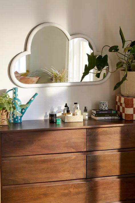 Home + Apartment: Furniture, Décor, + More | Urban Outfitters Mirrors Urban Outfitters, Cloud Mirror, Cute Bedroom Decor, Dream Room Inspiration, Room Makeover Inspiration, Mirror Wall Art, Cute Room Decor, Room Inspiration Bedroom, Dream House Decor