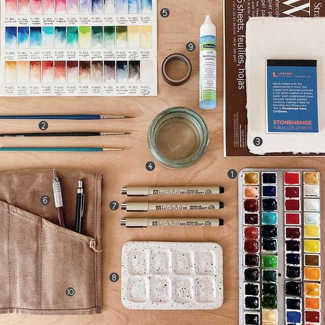 Check out this blog post where I share some of my favorite watercolor supplies (with links!) that I use almost every day! Travel Art Kit, Watercolor Supplies, Watercolor Kit, Travel Painting, Watercolor Palette, Diy Watercolor, Plein Air Paintings, Watercolor Pencils, Art Tools