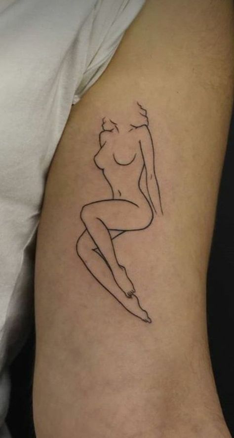 Womens Silouette Tattoo, Silloutte Tattoo Women, Women Siloute Tattoo, Outline Body Tattoo, Tattoo Of Women Body, Female Sillouhette Tattoo, Womans Silloute Tattoo, Woman's Body Silhouette Tattoo, Women Silloute Tattoo