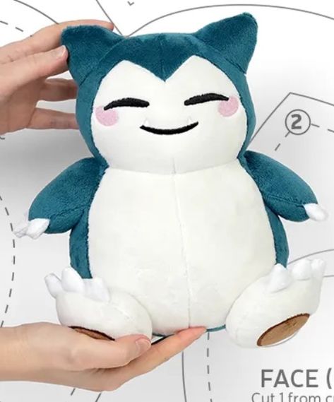 Snorlax Plushie Sewing Pattern (Choly Knight) | Craft Resource Wiki | Fandom Free Plush Sewing Patterns, Knight Craft, Choly Knight, Pokemon Snorlax, Cute Sewing Projects, Teddy Bear Toys, Toy Food, Plush Pattern, Bear Toy