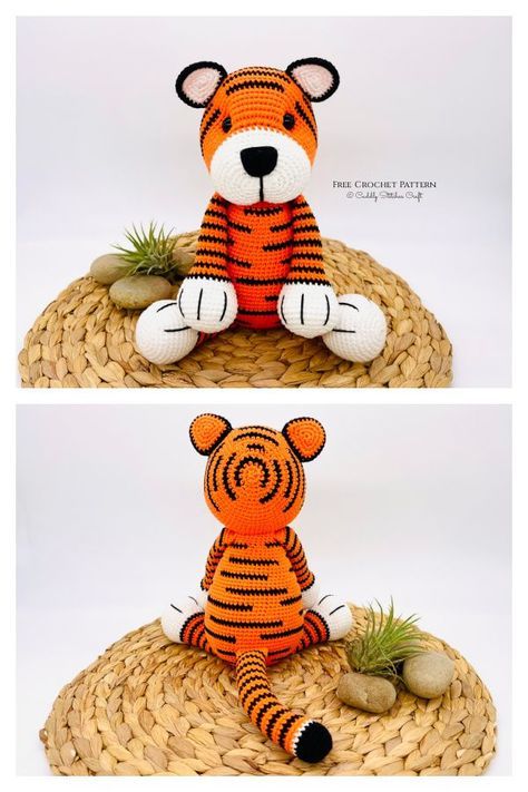 Amigurumi Tobi the Tiger Free Crochet Pattern Crochet White Tiger Free Pattern, Crochet Tigger Amigurumi Free, Tiger Crochet Pattern Free, Free Tiger Crochet Pattern, Crochet Tiger Lovey Free Pattern, Tiger Amigurumi Pattern, Tiny Tiger Crochet Pattern Free, Cute Tiger Crochet Pattern, Disney Tiger