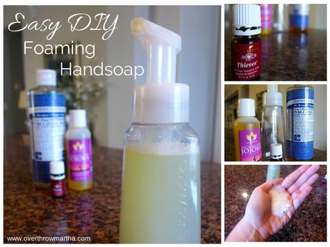 Overthrow Martha Foaming Hand Soap Recipe, Hand Soap Recipe, Diy Foaming Hand Soap, Thieves Essential Oil, Soap Recipe, Young Living Oils, Castile Soap, Foam Soap, Foaming Hand Soap