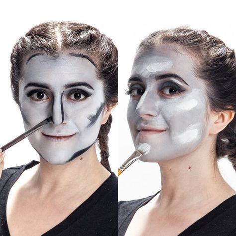 Contouring 101 Black Contour Makeup, Prince Makeup, Black And White Makeup, Black Contour, Under Eye Makeup, What Is Halloween, Easy Costume, Clever Halloween Costumes, Stars Align