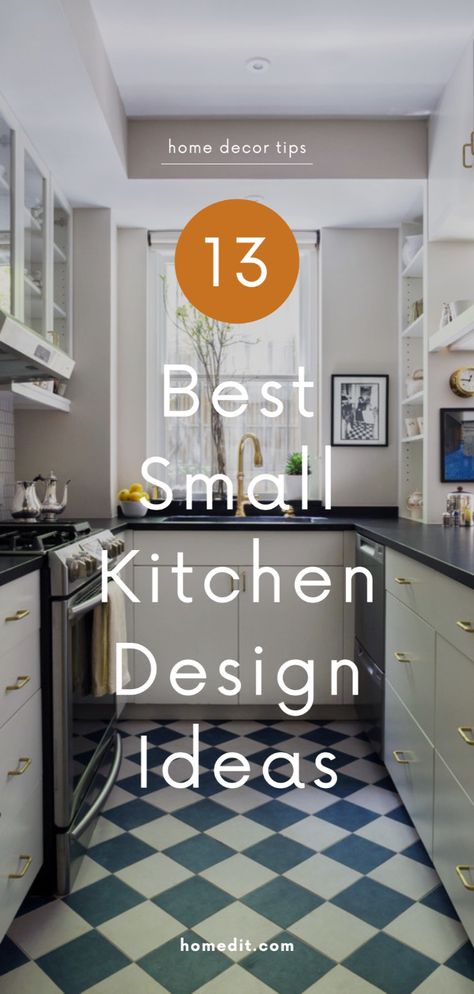 Searching for small kitchen design ideas for your kitchen, cottage, or tiny home? We’re sharing 13 small kitchen ideas and layouts that maximize space and organization without sacrificing style. Click through to discover modern and simple designs that help you get the most out of your small space! Kitchen Islands In Small Kitchens, Small Kitchen Cabinets Ideas Layout Open Shelves, Galley Kitchen Remodel Ideas Layout, Small Kitchen Ideas Galley Layout, Galley Kitchens Small, Small Functional Kitchen Layout, Small Awkward Kitchen Layout, Small Kitchen Ideas Layout One Wall, Alley Kitchen Remodel Layout