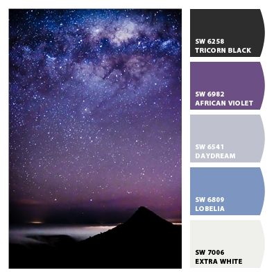 Velaris Color Palette, Milky Way Color Palette, Space Pallete Color, Night Sky Color Palette, Space Color Palette, Color Pallete, Color Schemes Colour Palettes, Color Palate, Color Palette Design