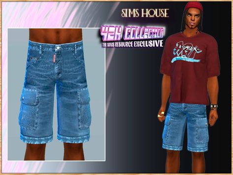 The Sims Resource - MEN'S Y2K SHORTS Sims4 Cc Mens Pants, Sims 4 Cc Mens Jorts, Sims 4 Male Swimwear Cc, Sims 4 Cc Male Shorts, Guy Sims, Sims Lookbook, Sims 4 Men Clothing, Male Pants, Sims 4 Challenges