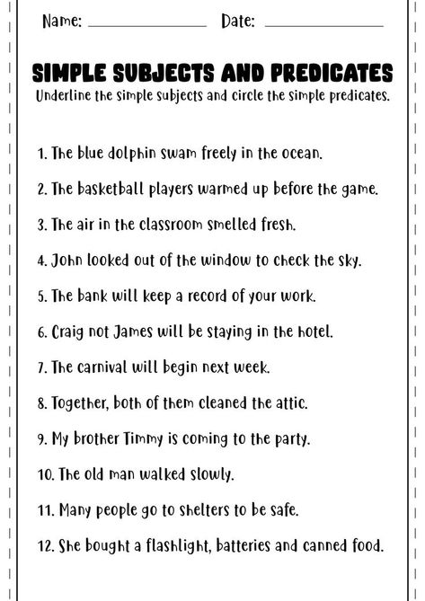 Improve your English grammar skills with our comprehensive PDF worksheets designed to help you practice and perfect your language proficiency. Start enhancing your grammar knowledge today and watch your language abilities soar! #EnglishGrammar #Worksheets #PDFDownloads #englishgrammarworksheets Simple Subject And Predicate, What Is Grammar, Simple Predicate, Easy English Grammar, Letter Writing Examples, Conjunctions Worksheet, Writing Examples, English Grammar Exercises, Advanced Vocabulary