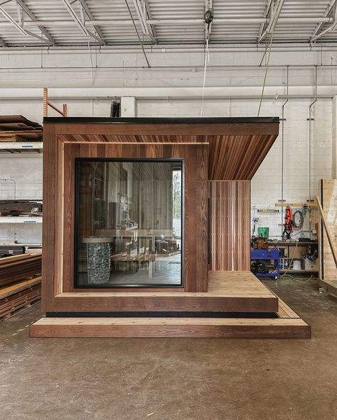 Our 2025 production spots are filling fast. ⏳ If adding the ritual of sauna to your property is on next year’s project list, now is the perfect time to start the design process. Connect with our team to reserve yours at the link in our bio. Pictured: Model 5 Outdoor Sauna in @arborwood.co thermally-modified ash, equipped with a @huumsauna Wi-Fi enabled electric stove, and stunning window wall from @h_window_company. Nordic Sauna, Sauna House, Window Company, Sauna Design, Outdoor Sauna, Project List, Winter Cabin, Electric Stove, The Ritual