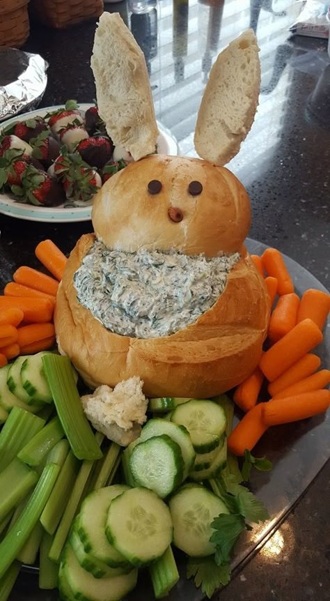 Bunny Shaped Food, Easter Party Food, Easy Easter Treats, Easter Dishes, Easter Appetizers, Easter Brunch Food, Easter Dinner Recipes, Easy Food Art, Easter Goodies