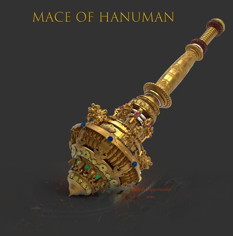 ArtStation - THE MACE OF HANUMAN (indian mythology powerful weapon) , Kallesh Thippeswamy Hanuman Gada, Welcome Background, भारतीय इतिहास, God Power, Hanuman Ji Wallpapers, Indian Mythology, Lord Hanuman Wallpapers, Hanuman Images, Hanuman Pics