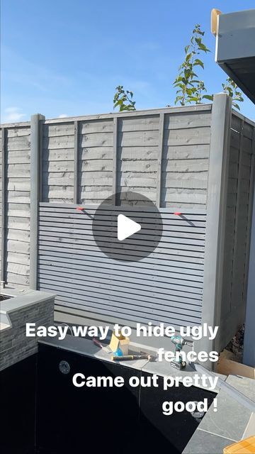 Fence Batten Ideas, Hiding Fence Ideas, Fence Privacy Ideas Diy, Garden Fencing Diy, Garden Panelling Ideas, Landscaping To Hide Fence, Garden Fencing Ideas Decorative, Diy Slatted Fence, Garden Screens Ideas